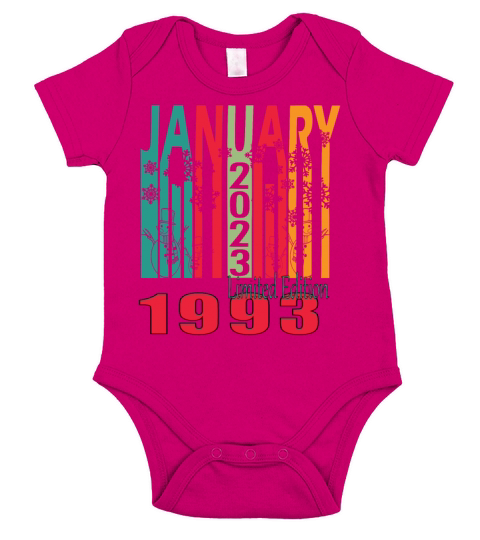 Vintage gift idea born January 1993 Short Sleeve Baby One-Piece