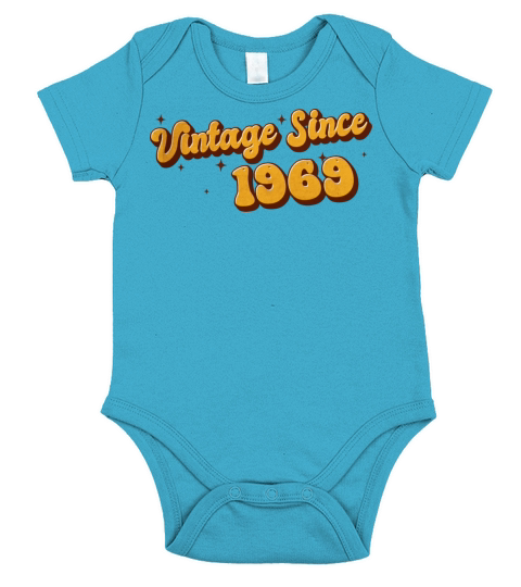 Vintage since 1969 54 Year of Perfection - 54th Short Sleeve Baby One-Piece