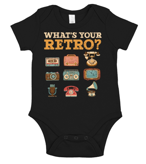 Whats Your Retro Party Vintage 80s 90s Classic Short Sleeve Baby One-Piece
