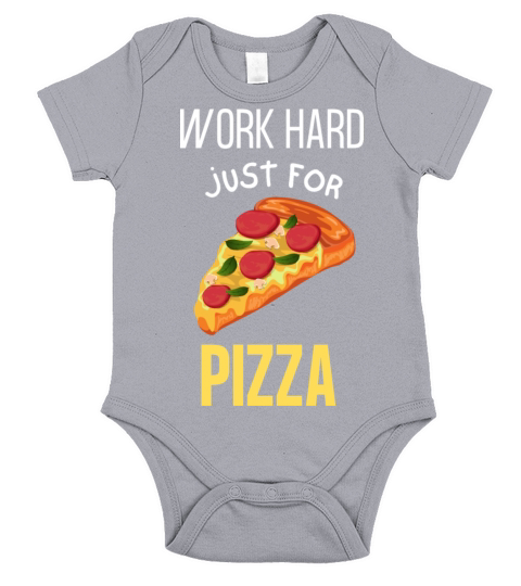 Work Hard For Pizza Short Sleeve Baby One-Piece