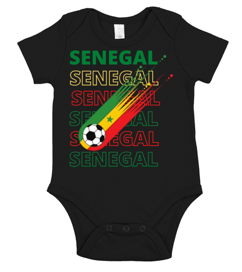 World Senegal Soccer Vintage Short Sleeve Baby One-Piece