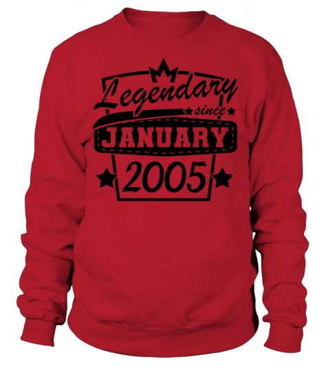 18th Birthday Gifts January 2005 Retro Sweatshirt Unisex