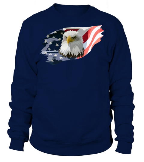 American Bald Eagle Bird With The Flag of America Sweatshirt Unisex