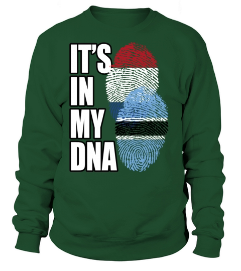 Botswana And Dutch Mix Heritage DNA Flag Sweatshirt Unisex