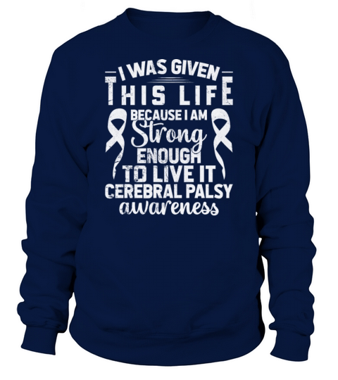 Cerebral Palsy Awareness Vintage Support Brain Lif Sweatshirt Unisex