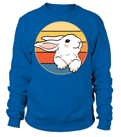 Cute Rabbit Bunny Retro Sunset Vintage Animal Pet Sweatshirt Unisex