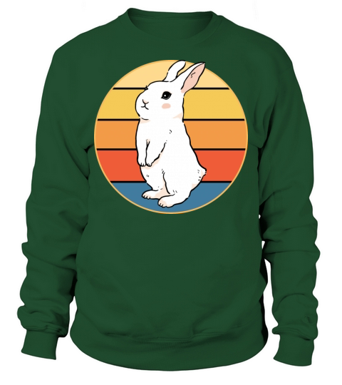 Cute Rabbit Bunny Retro Sunset Vintage Animal Pet Sweatshirt Unisex