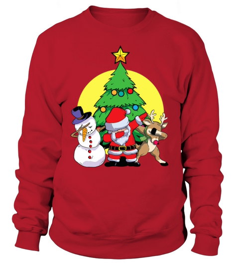 Dabbing Santa Elf Friends Christmas Kids Boys Men Sweatshirt Unisex