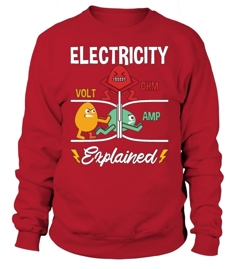 Electronics Repair Electricity Volt Ohm Electrical Sweatshirt Unisex