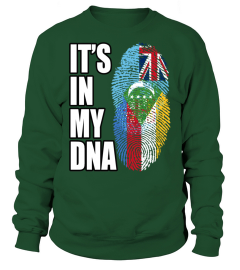 Fijian And Comoran Mix Heritage DNA Flag Sweatshirt Unisex