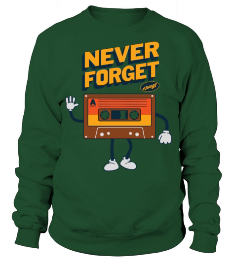 Never Forget Floppy Disk VHS Tape Cassette Tape Sweatshirt Unisex