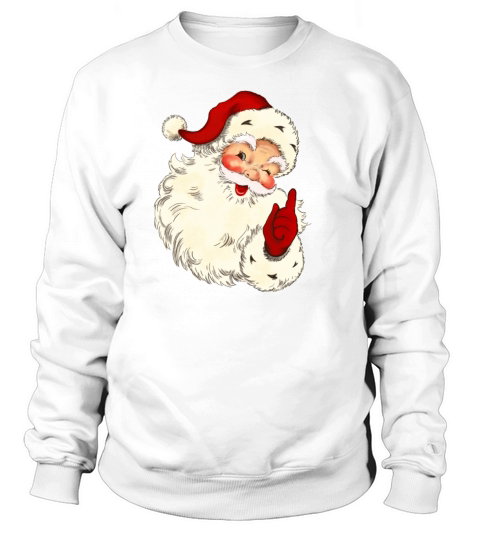 Retro vintage pink santa claus Merry christmas Sweatshirt Unisex