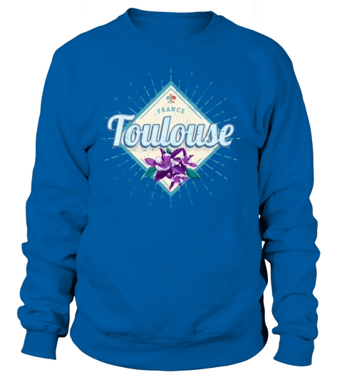 Toulouse City France Retro Violets Vintage Sweatshirt Unisex