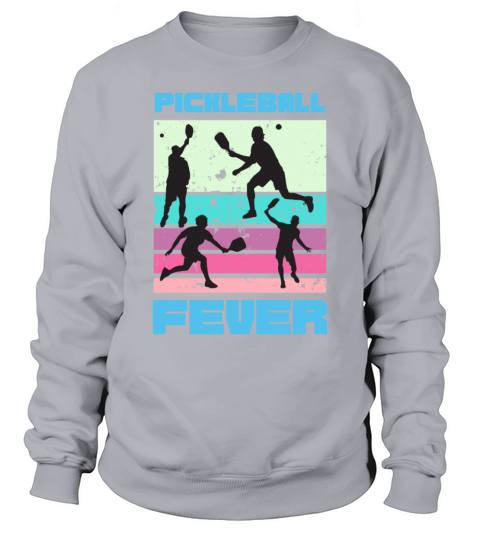 Vintage retro Pickleball fever blue and pink comp Sweatshirt Unisex