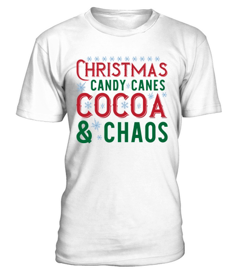 Christmas Candy Canes Cocoa & Chaos T-Shirt Unisex