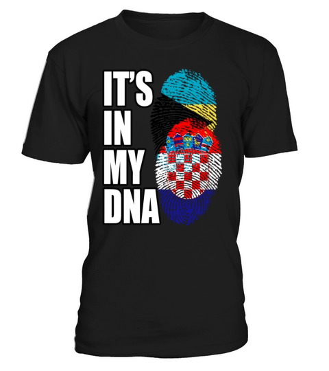 Croatian And Bahamian Mix Heritage DNA Flag T-Shirt Unisex