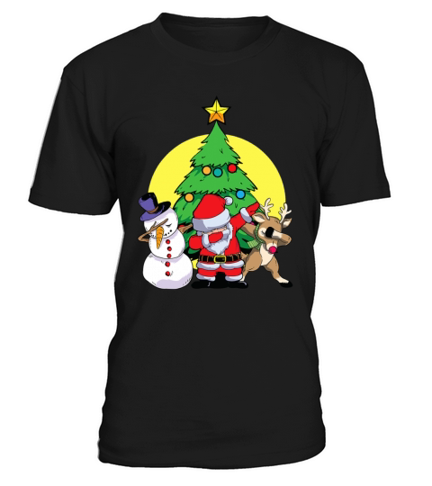 Dabbing Santa Elf Friends Christmas Kids Boys Men T-Shirt Unisex