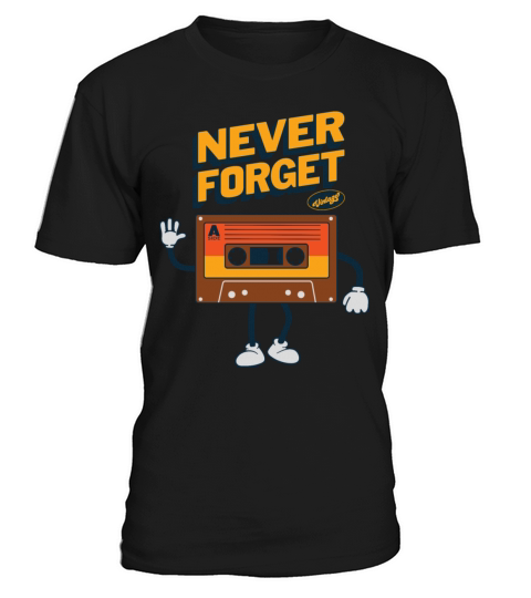 Never Forget Floppy Disk VHS Tape Cassette Tape T-Shirt Unisex
