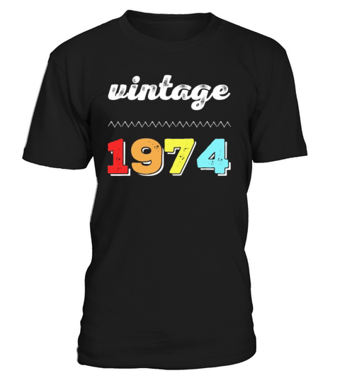 Vintage 1974 Retro 46th Birthday Gift T-Shirt Unisex