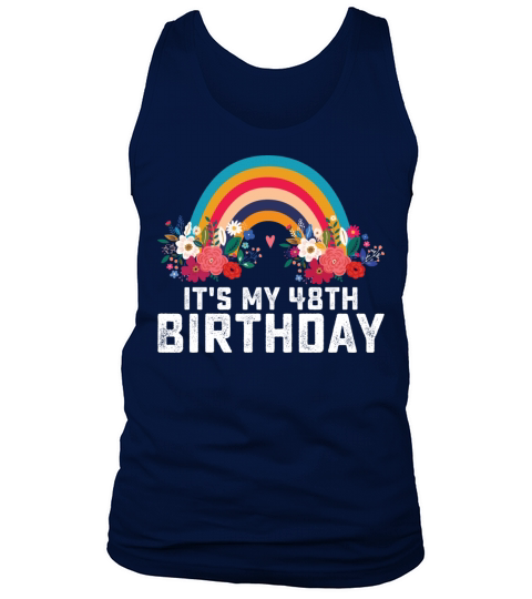 Boho Rainbow Its My 48th Birthday Tank Top Unisex