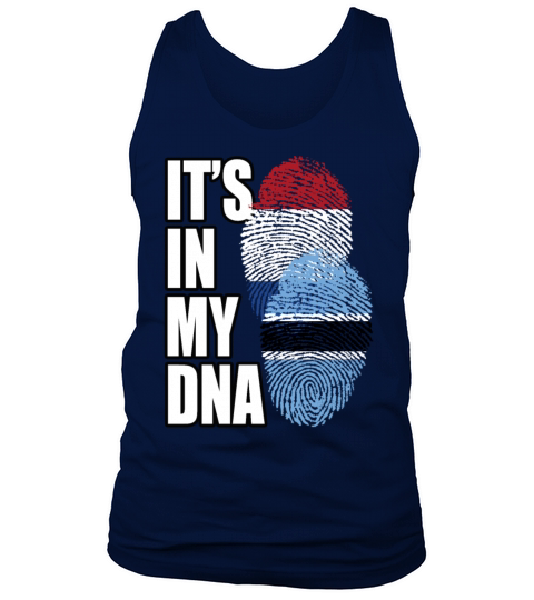 Botswana And Dutch Mix Heritage DNA Flag Tank Top Unisex
