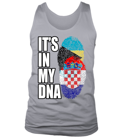 Croatian And Bahamian Mix Heritage DNA Flag Tank Top Unisex