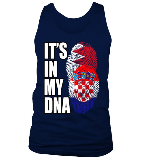 Croatian And Bahraini Mix Heritage DNA Flag Tank Top Unisex