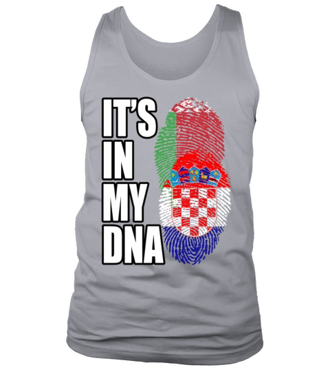 Croatian And Belarusian Mix Heritage DNA Flag Tank Top Unisex