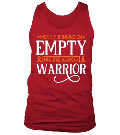 Multiple Sclerosis Awareness Orange Ribbon Mostly Tank Top Unisex