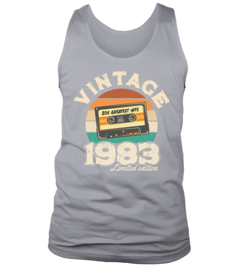 Retro sunset cassette 1983 Tank Top Unisex