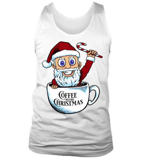 Santa Coffee Show Claus New Year Christmas Xmas Tank Top Unisex