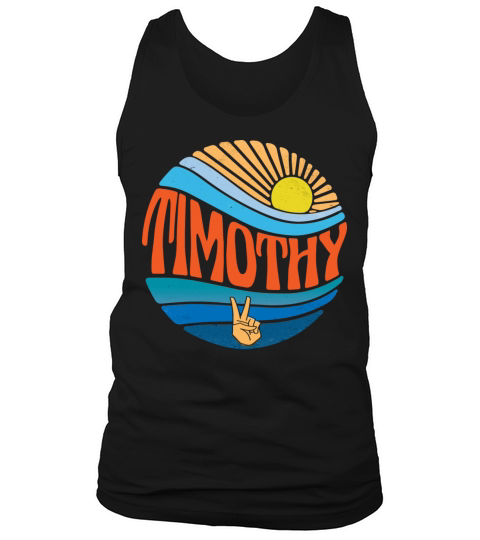 Timothy Shirt Vintage Sunset Timothy Groovy Tie Tank Top Unisex