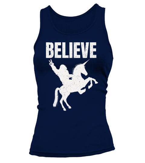 Bigfoot Riding A Unicorn Tank top Woman