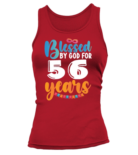 Birthday Blessed by God for 56 Years Tank top Woman