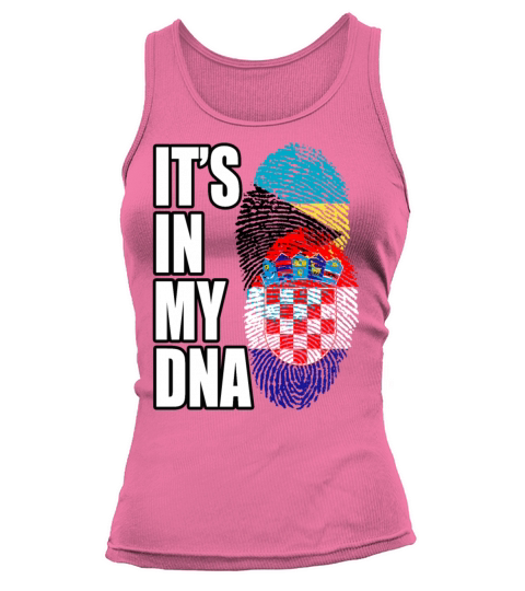 Croatian And Bahamian Mix Heritage DNA Flag Tank top Woman