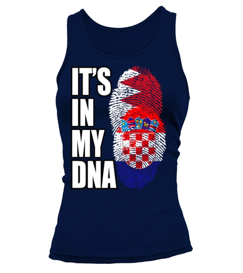 Croatian And Bahraini Mix Heritage DNA Flag Tank top Woman