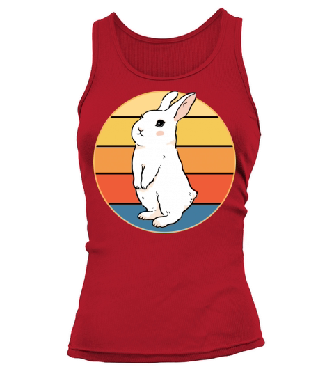 Cute Rabbit Bunny Retro Sunset Vintage Animal Pet Tank top Woman