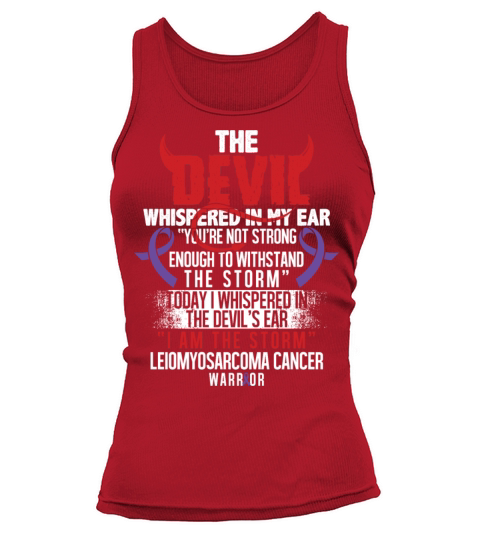 Devil-Leiomyosarcoma Cancer Awareness Ribbon Shirt Tank top Woman