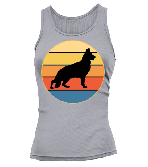 German Shepherd Dog Breed Vintage Retro Sunset Tank top Woman