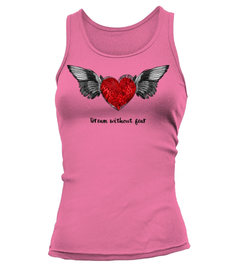 heart with wings and love quote Tank top Woman