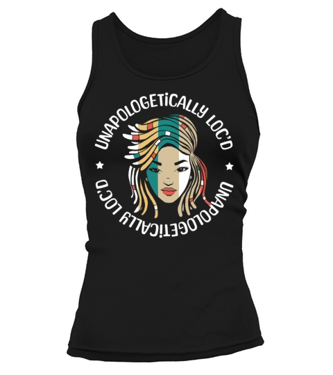 Locd Up Afro Hair Black American African Girl Tank top Woman