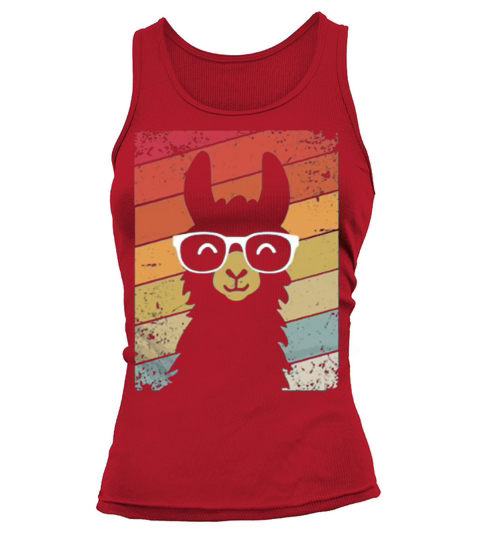 Vintage Llama Retro Colorful Alpaca Tank top Woman