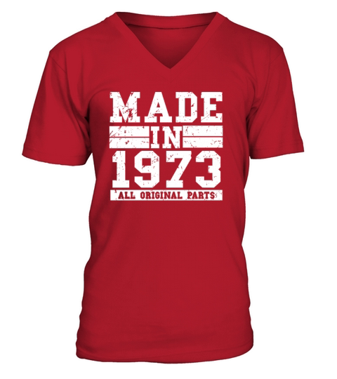 1973 Birthday Vintage Saying V-Neck T-shirt