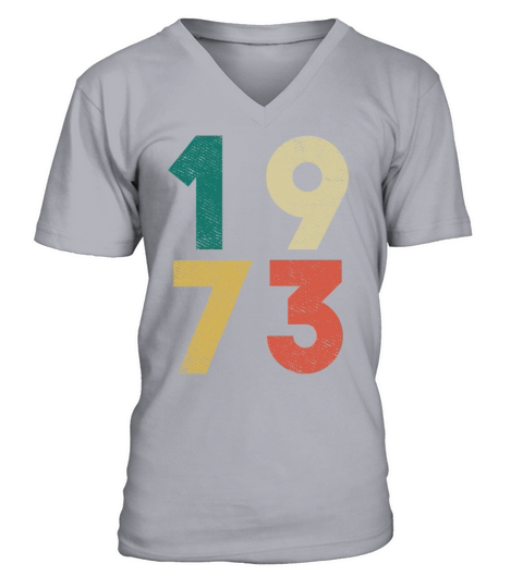 1973 Vintage Birthday Retro V-Neck T-shirt