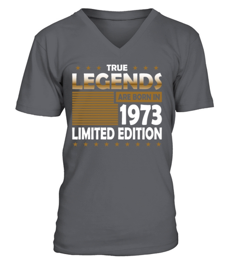 50th birthday vintage 1973 true Legends are born V-Neck T-shirt