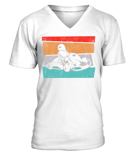 Go-Kart go karts vintage motorsports Kart Racing V-Neck T-shirt