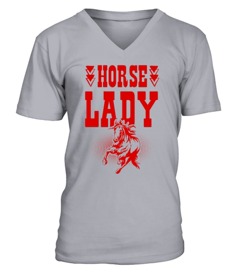 Horse Lady V-Neck T-shirt