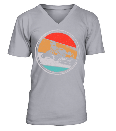 Kart Racing Vintage go karts motorsport go-kart V-Neck T-shirt