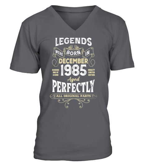 Legends Were Born In December 1985 Birthday V-Neck T-shirt