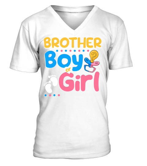 Pink or Blue Brother Loves You Best Brother Ever V-Neck T-shirt